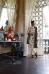 Ivory Embroidered Sherwani with Kurta and Churidar