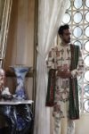 Ivory Embroidered Sherwani with Kurta and Churidar
