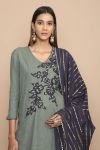Sea Green Kurta with Dhoti and Dupatta
