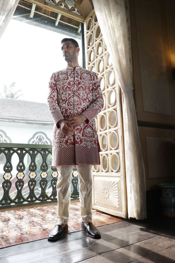 Peach Sherwani